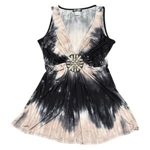 VENUS Monochrome Tie-Dye Sleeveless Top